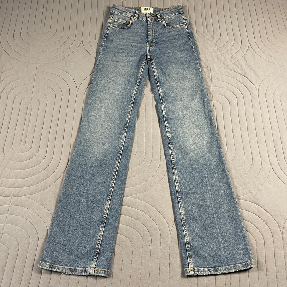 BDG Urban Outfitters Womens Blue High Rise Flare Leg Jeans 25 Medium Wash Denim
